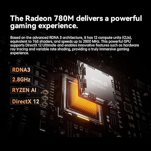 Miniatura 3 de MINISFORUM UM890 Pro Mini PC Ryzen 9 8945HS (hasta 5.2 GHz) Computadora de escritorio 64 GB RAM DDR5 5600 MHz y 1 TB PCIe 4.0 SSD, Cculink Mini PC