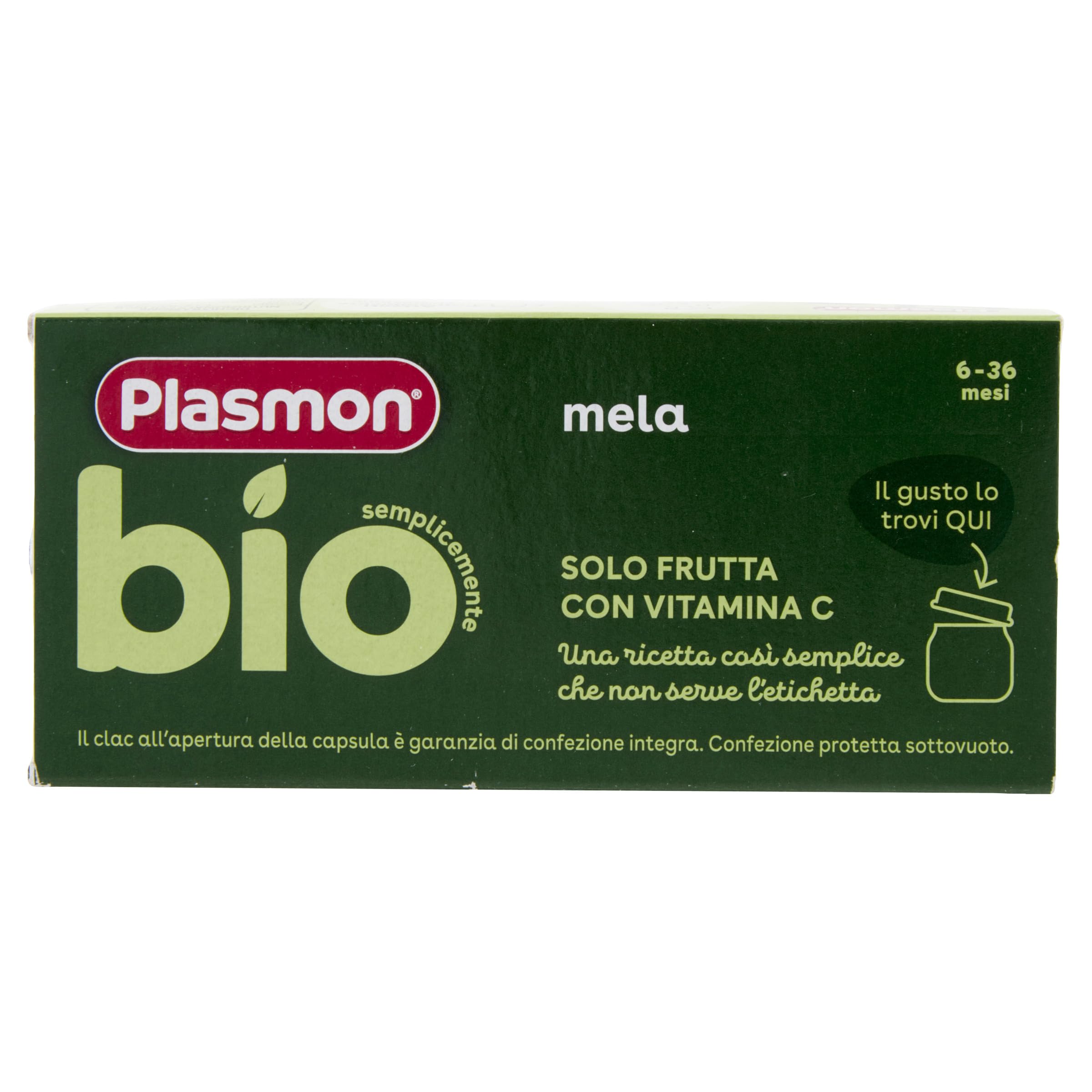 Plasmon BIO Omogeneizzato Mela 2X80g (12 Confezioni)
