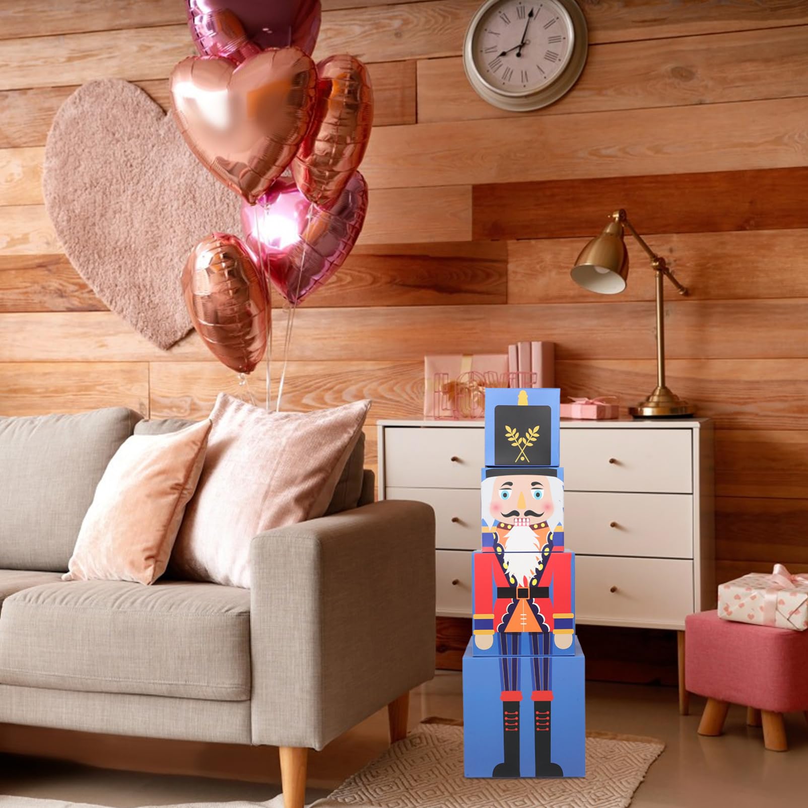 SOLUSTRE Scatole Regalo Per Feste Natalizie Decorative Impilabili Scatole Nidificanti Per Riporre Decorazioni Multifunzionali Per Usi