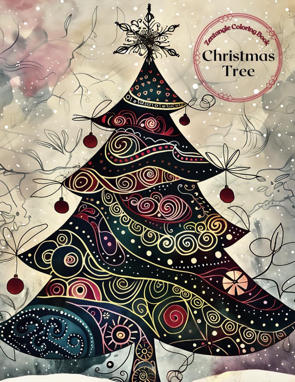 Christmas Tree: Zentangle Coloring Book