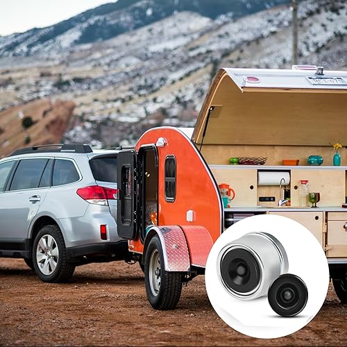 Miniatura 6 de 4 tapas de cubo de remolque de 1.98 pulgadas, cojinete de husillo de remolque, tapa antipolvo, cubierta de grasa y 4 tapones de goma adicionales