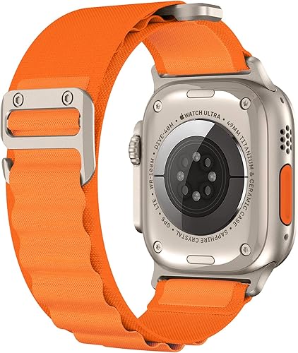 WKC Alpine Loop - Correa compatible con Apple Watch Band de 1.65, 1.73, 1.77 y 1.73 pulgadas, correa alpina resistente de nailon textil con gancho