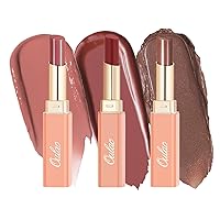 Vista 16 de Oulac Lápiz labial Warm Pink Shine - Lápiz labial hidratante con brillo, bálsamo labial con tinte, acabado jugoso con brillo transparente, fórmula