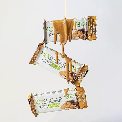 Vista 50 de Snack Keto Bar sin azúcar, bajo en carbohidratos, sin azúcar, con macros aptos para dieta cetogénica