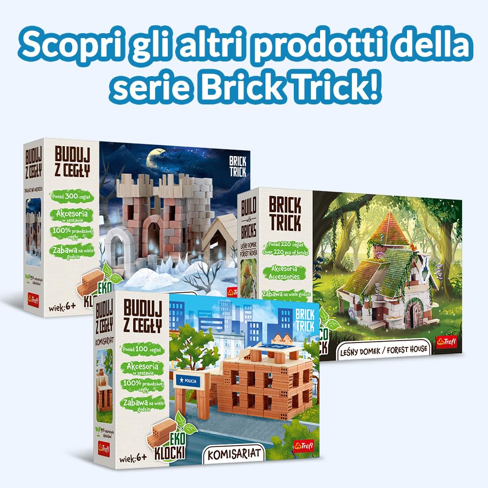Brick Trick- Trefl Casa della Foresta/Forest House – Costruisci, ECO Blocchi 220 Mattoni, per gli Appassionati di Costruzione, Kit Creativo per Bambini dai 6 Anni