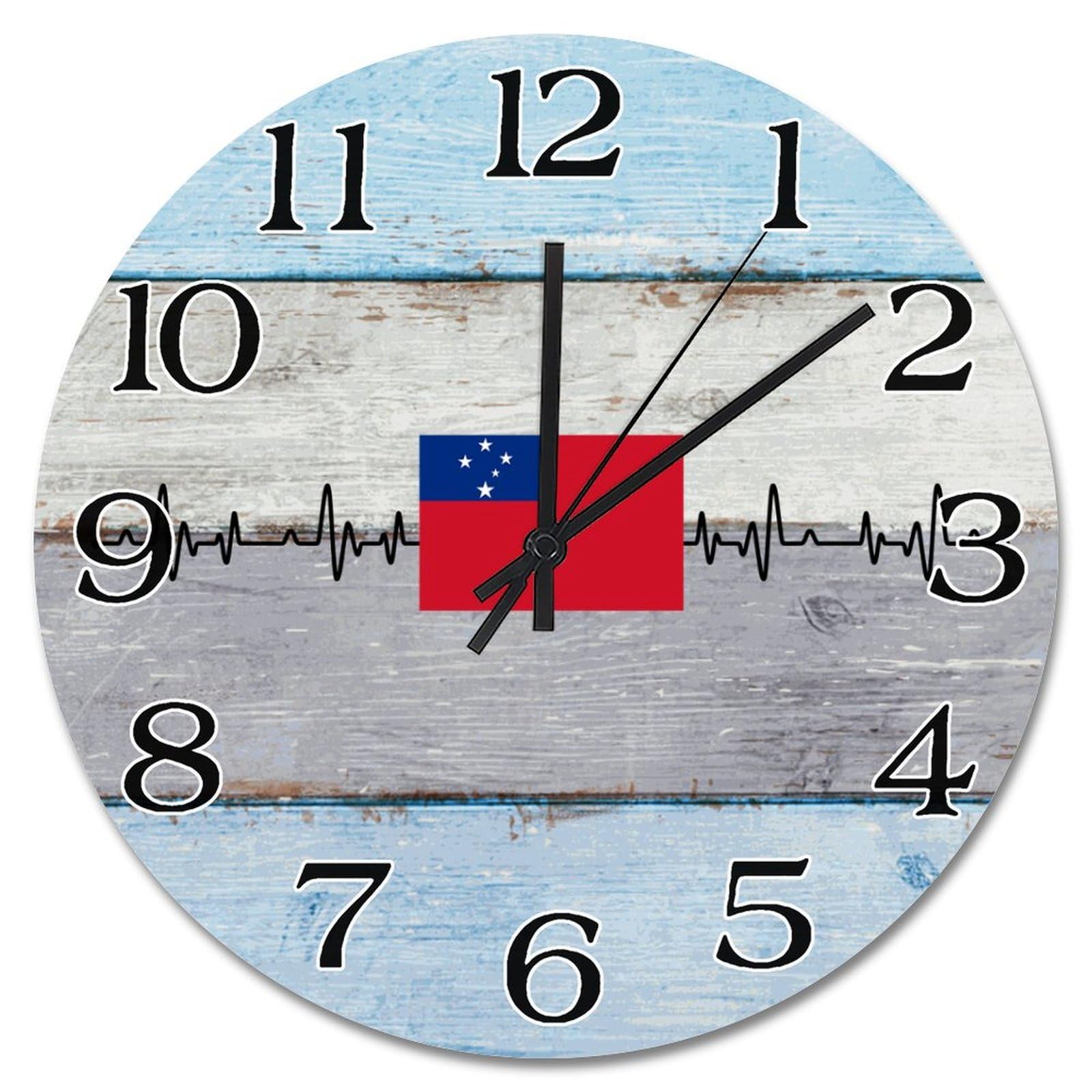 Horloge murale silencieuse Samoa de 38,1 cm pour éliminer les bruits nocturnes