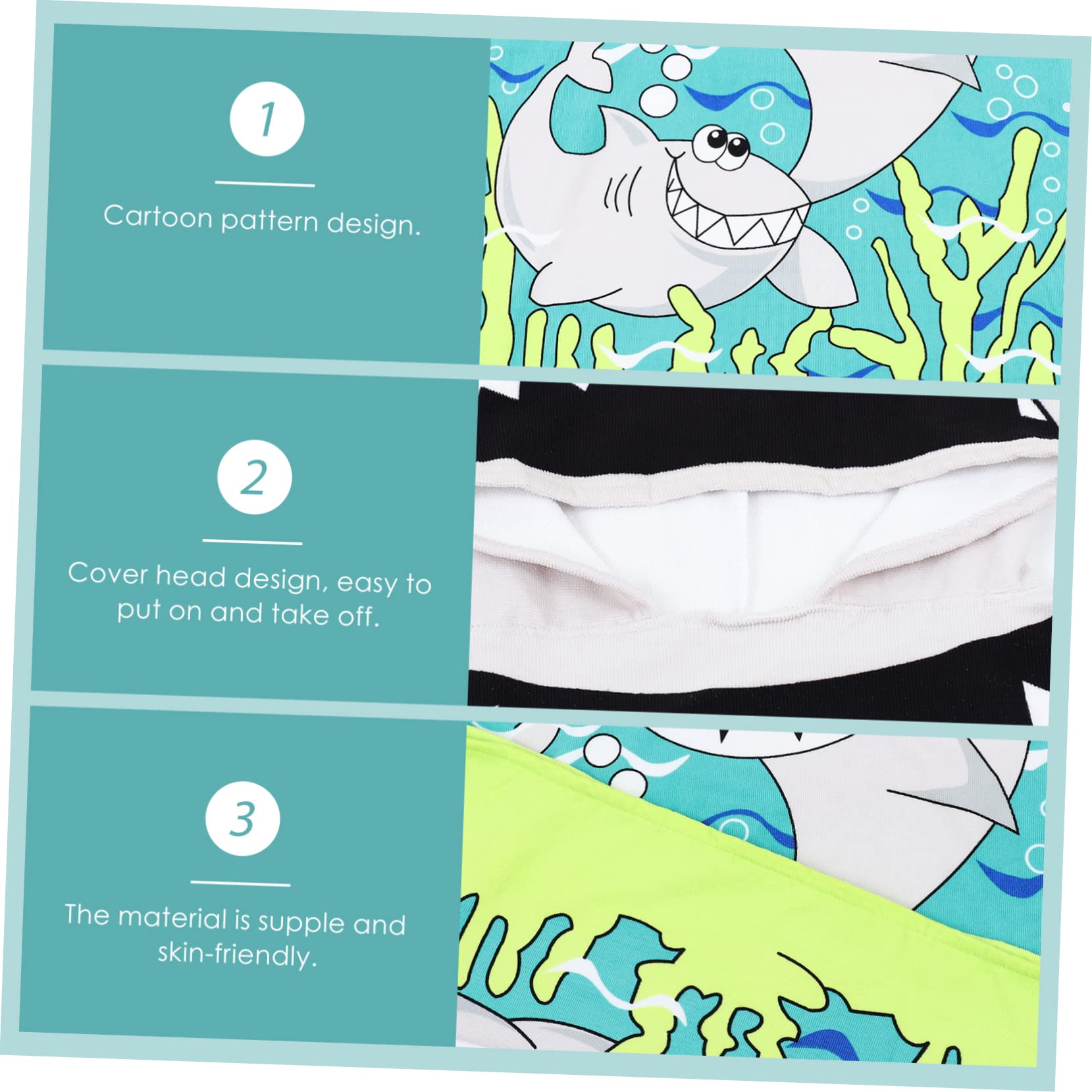 Lot De 3 Peignoirs À Capuche pour Enfants Serviette De Bain Absorbante Facile À Nettoyer Idéale pour Une Baby Shower ()