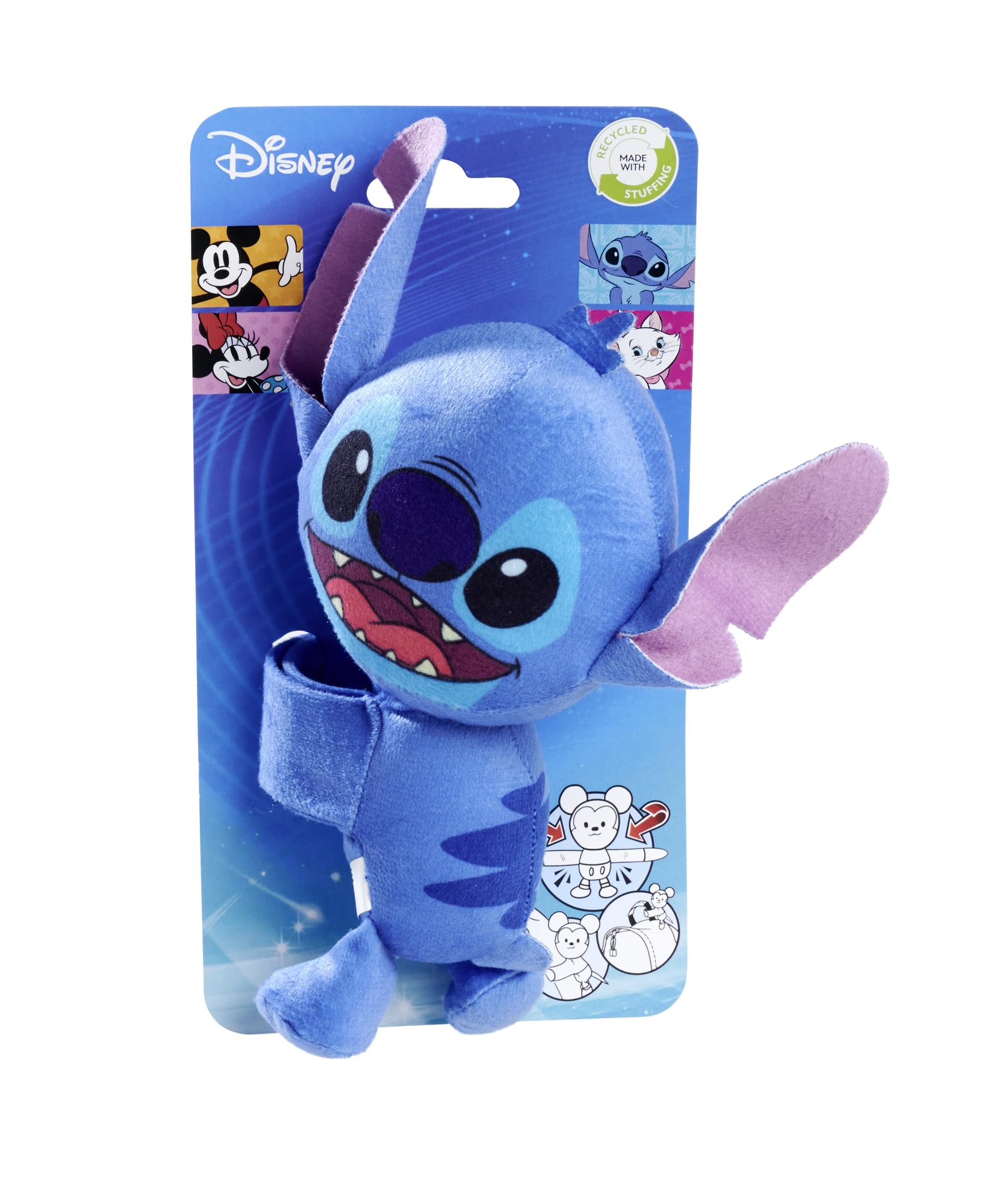 Disney Stitch - Pulsera de Peluche (17 cm, Apta para niños a Partir de los Primeros Meses de Vida)