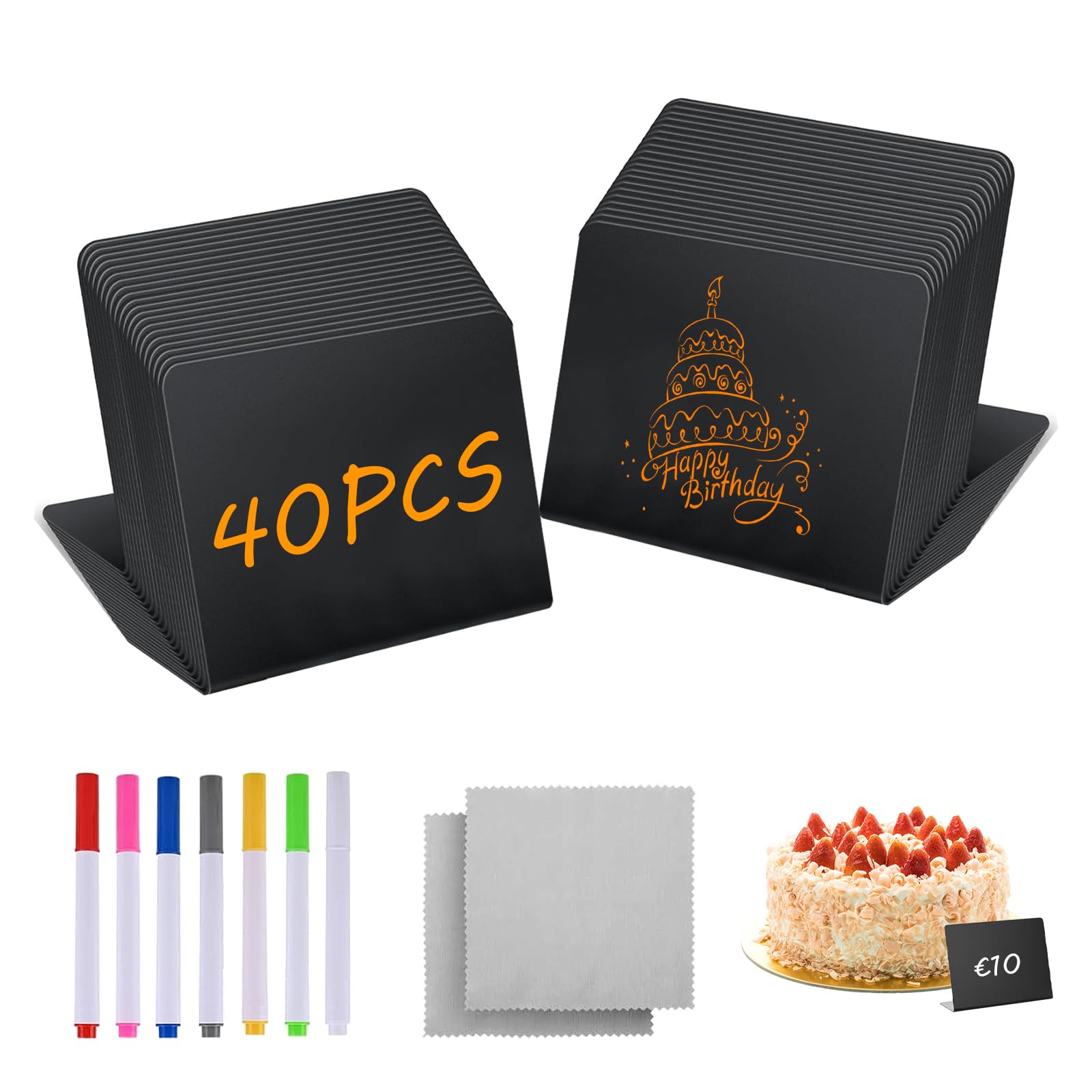Prijskaartjes staan 20 stuks leisteen bord om te beschrijven, mini