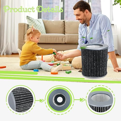 Miniatura 4 de FODACEL Filtro PECO-HEPA, compatible con los purificadores de aire Molekule Air Mini y Air Mini+, sistema de filtración de alta eficiencia, 1 paquete