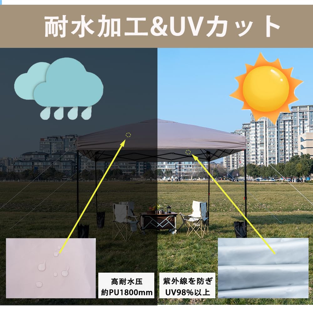 Amazon.co.jp: ApeexCanopy Tarp Tent, 6.5 x 8.5 ft (2.5 x 2.5 m