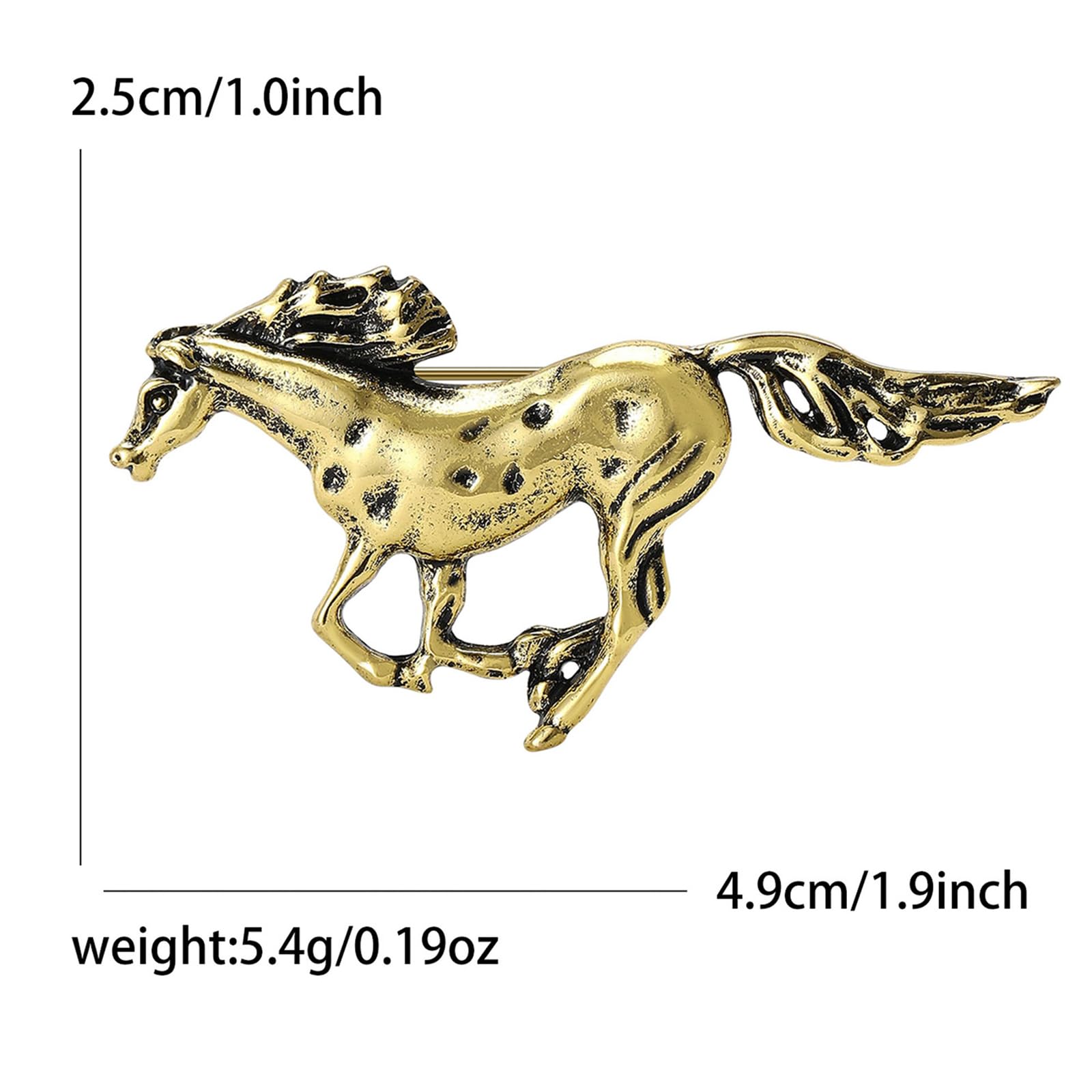 coadipress Broche de caballo para hombres y mujeres, lindo Mustang para correr, carreras de caballos, regalo ecuestre, sombrero, chaqueta, mochila, accesorio de joyería occidental