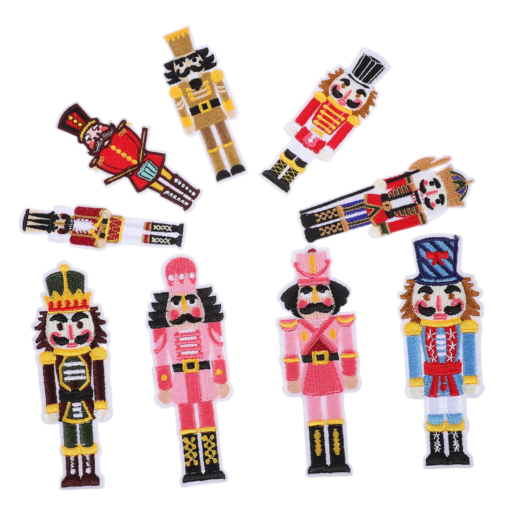 Amazon.co.jp: OHPHCALL 9個 縫製パッチ くるみ割り人形のバレエパッチ