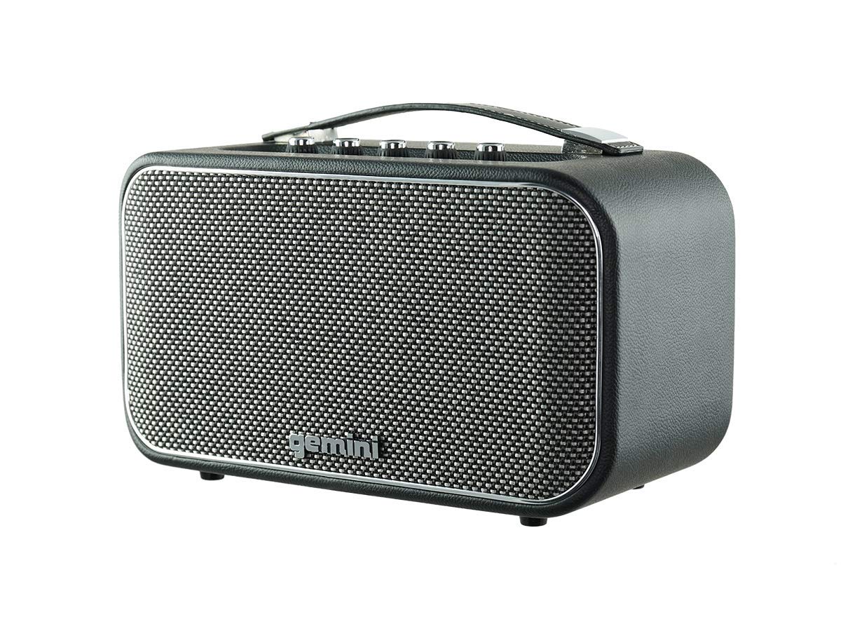 GeminiGTR300 Portable BTTERY Powered BLU SPK,Black