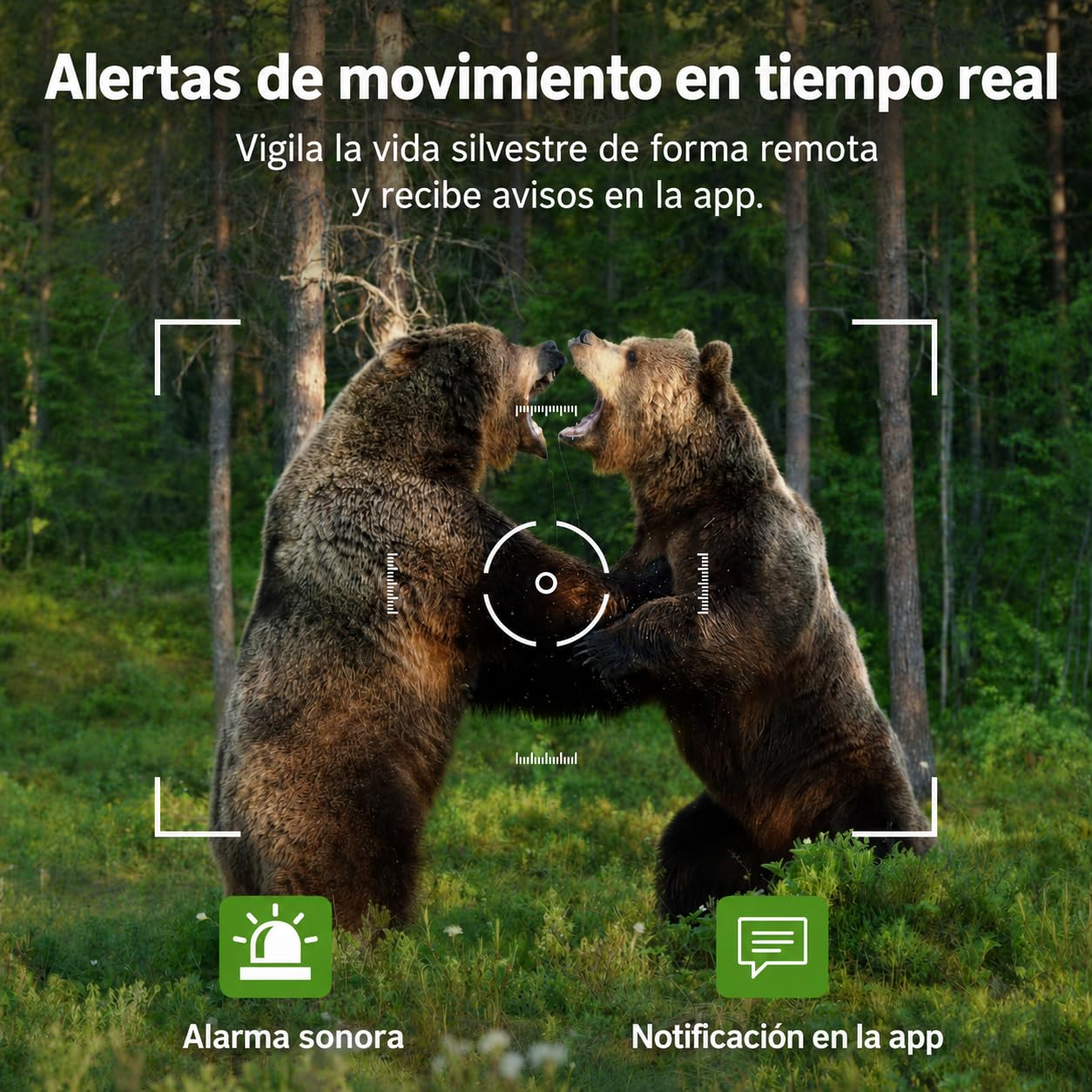 4G LTE Cámara de Caza Solar con Tarjeta SIM, Cámara Fototrampeo sin WiFi, 10400 mAh Batería, Visión Nocturna 950nm Infrarrojos Invisible, Audio de 2 vías, 0,2s Activación, IP66 Impermeable