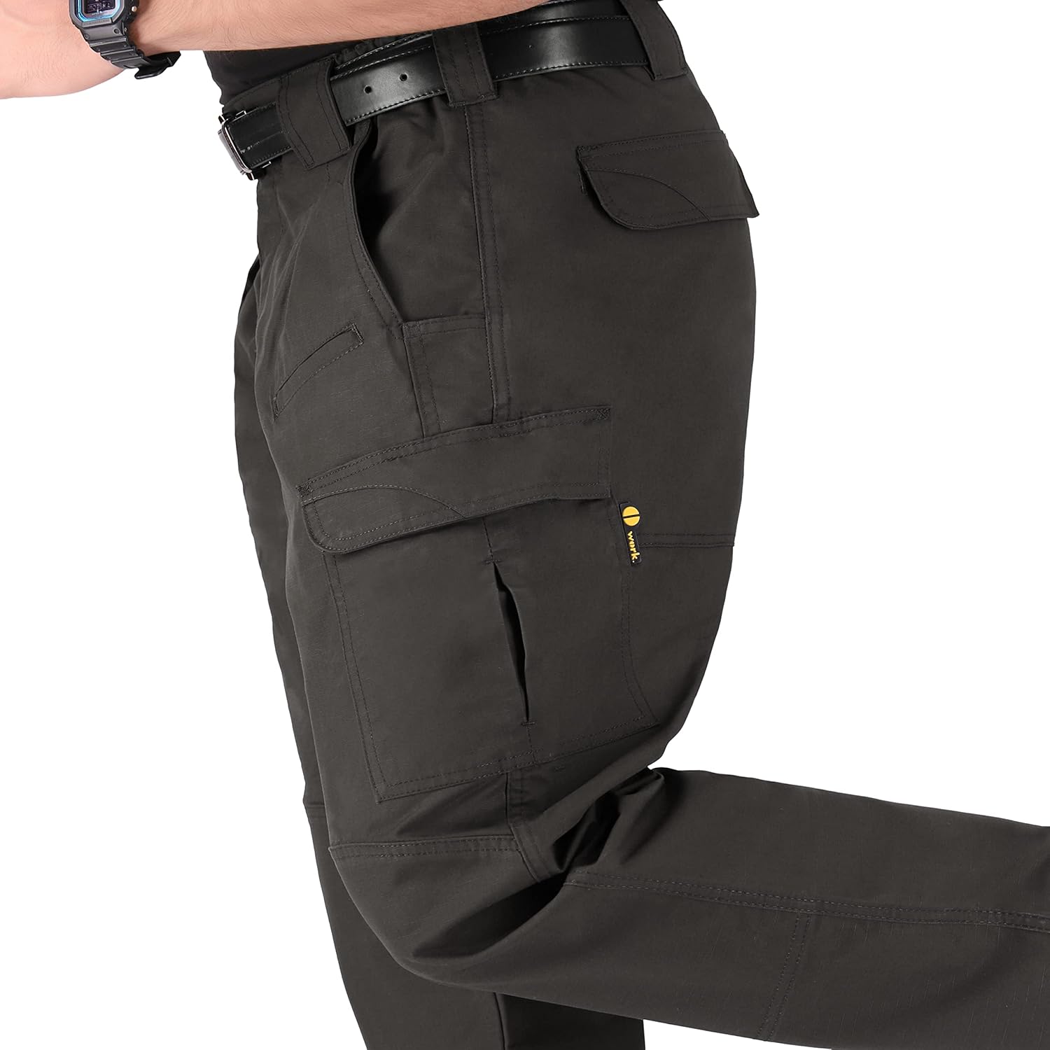 WHITEDUCK Men's Tactical Pants Ripstop Stretch Water Resistant with 13 Pockets Cargo Work Pants- Military Hiking Outdoor…