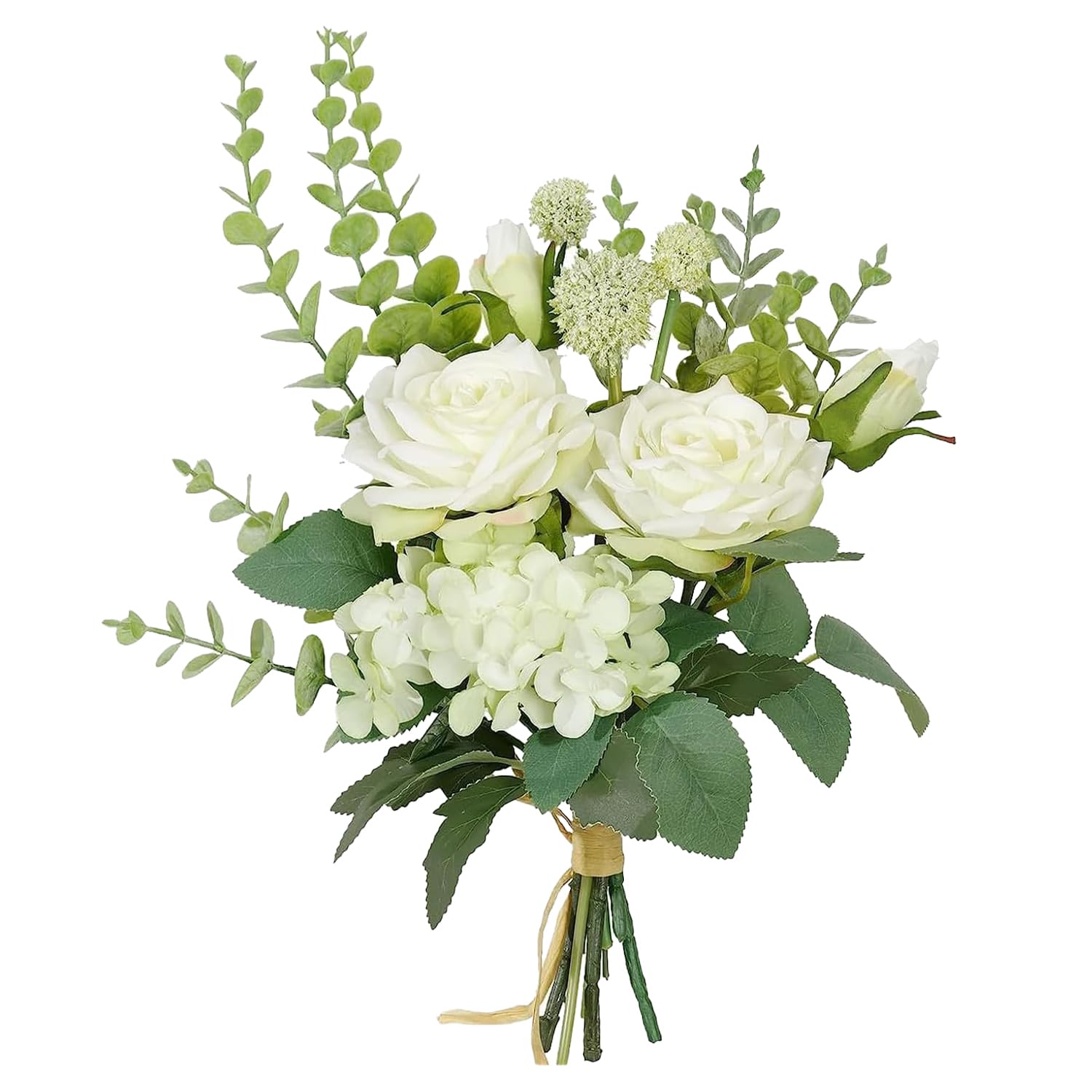 BeautifulU Artificial Roses Flowers Bouquet, Realistic Fake Silk Flowers Plants DIY Bouquets for Christmas Decorations Table Centerpiece Home Kitchen Office Party Wedding Gift and  image 1