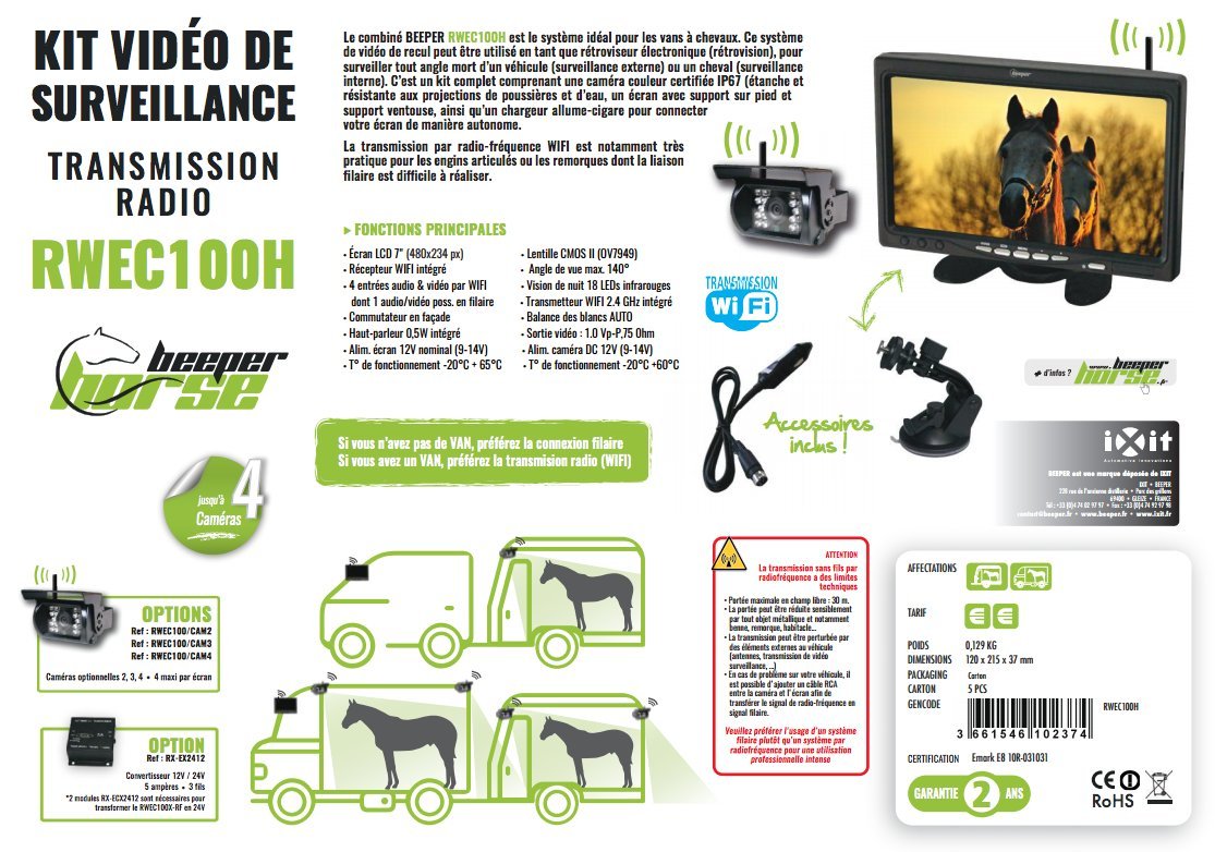 Kit de Surveillance sans Fil RWEC100H BEEPER