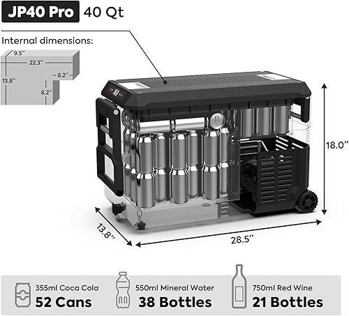 Miniatura 5 de ICECO JP40 Pro Refrigerador portátil tapa multidireccional congelador de 12 V refrigerador compacto de 40 litros con compresor Secop para uso