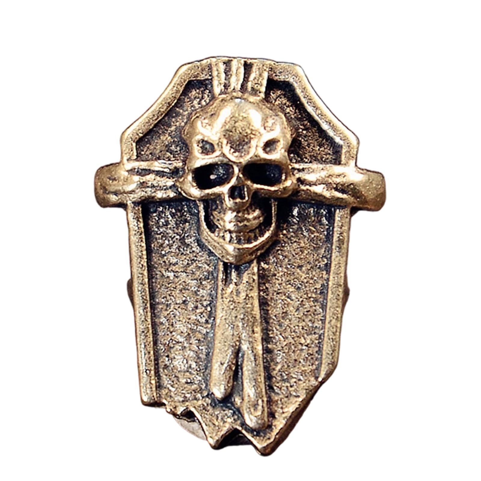 Tsophreniq Decorative Copper Skull Charm Paracord Pendant for Embroidery Craft Handbag Clothing Embellishment Sewing Accessories Craft Copper Pendant