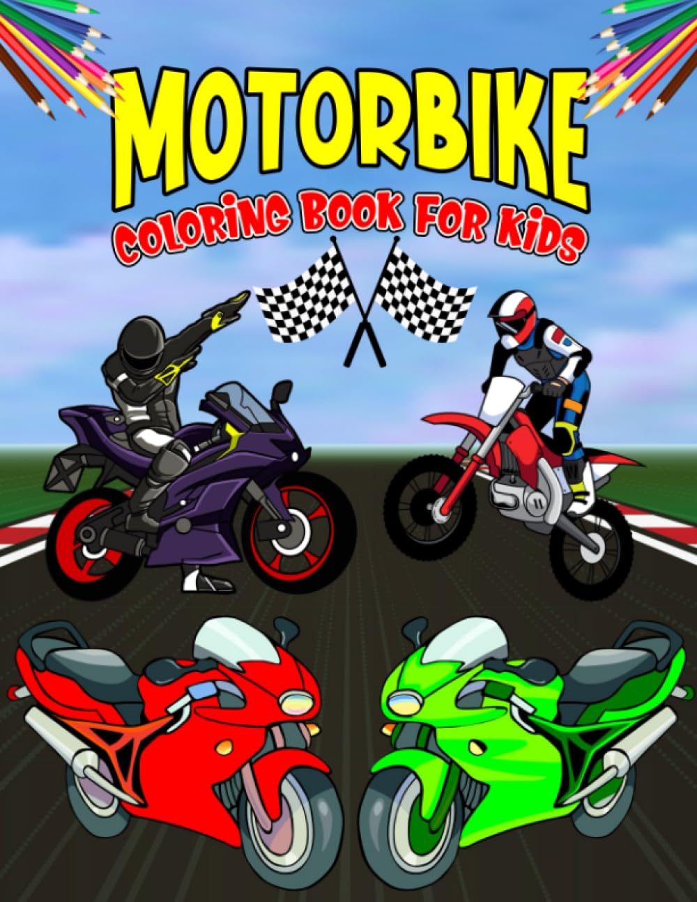 Motorbike Coloring Book for Kids: A Coloring Book for Toddler/ Preschooler and Kids | Ages 4-8 Gift for Boys & Girls