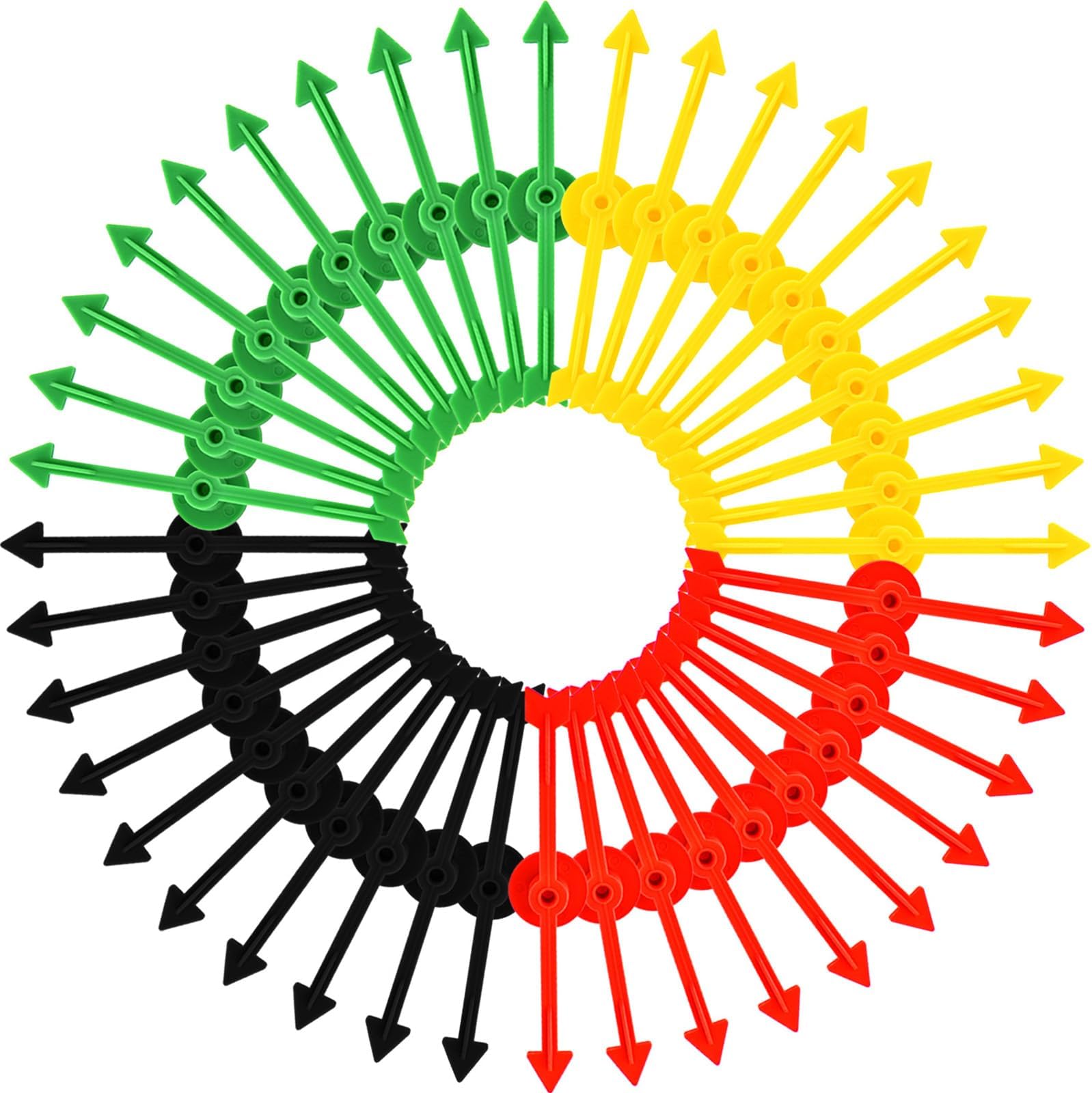 Tatuo 40 Pieces 4 Inch Game Spinner Plastic Arrow Board Magnetic Arrow Toys for Party School Home Usingboard Spinner 4 Colors