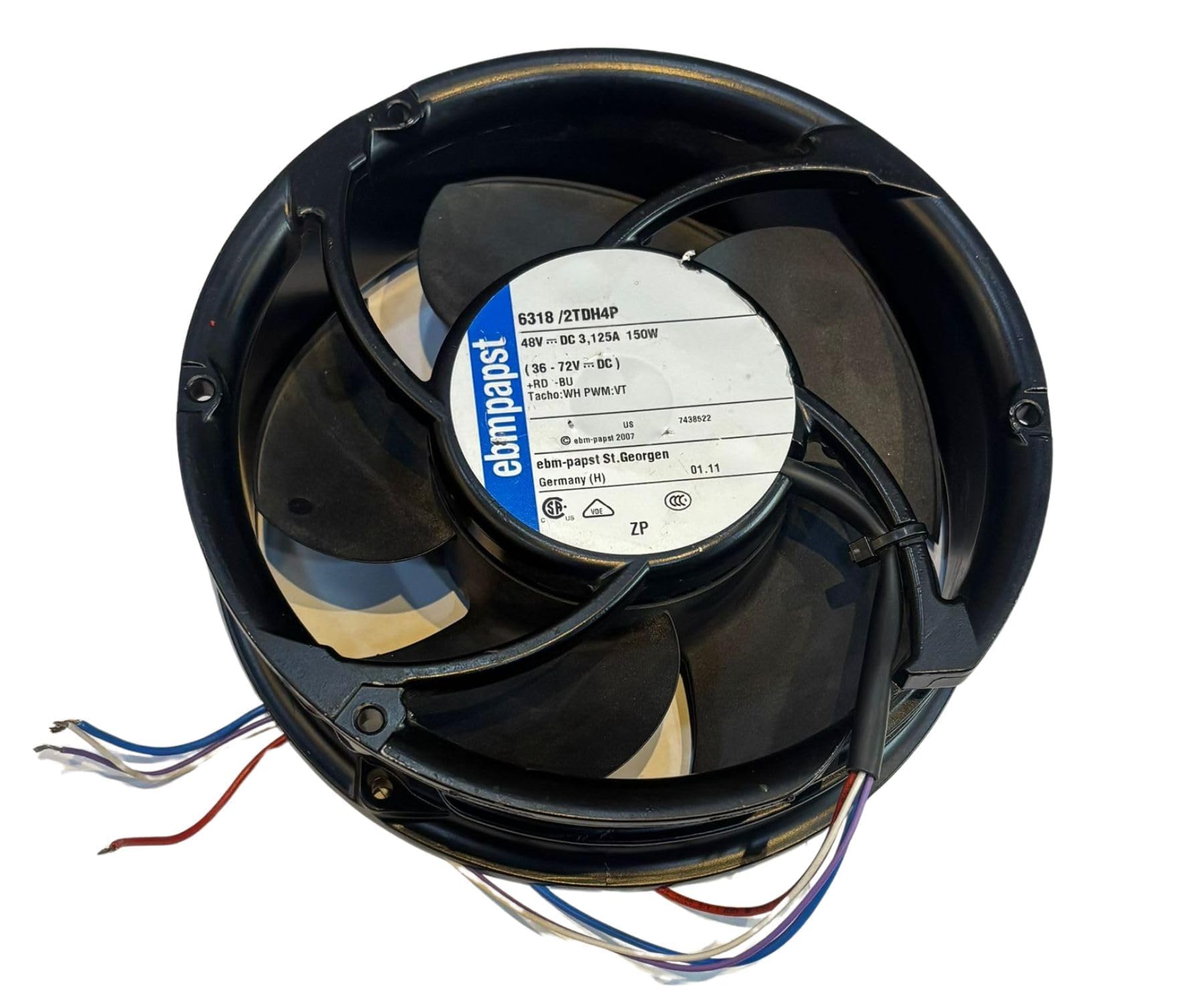 6318/2TDH4P 48V DC-3.125A ROUND 6 Inches for Cooling Industry Ventilation Industry (172x51mm)-image-41
