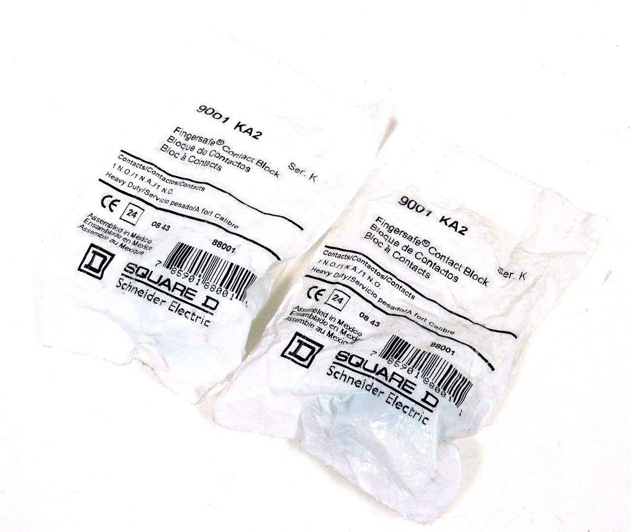 LOT of 2 Square D 9001-KA2 Contact Block 9001KA2 Series K