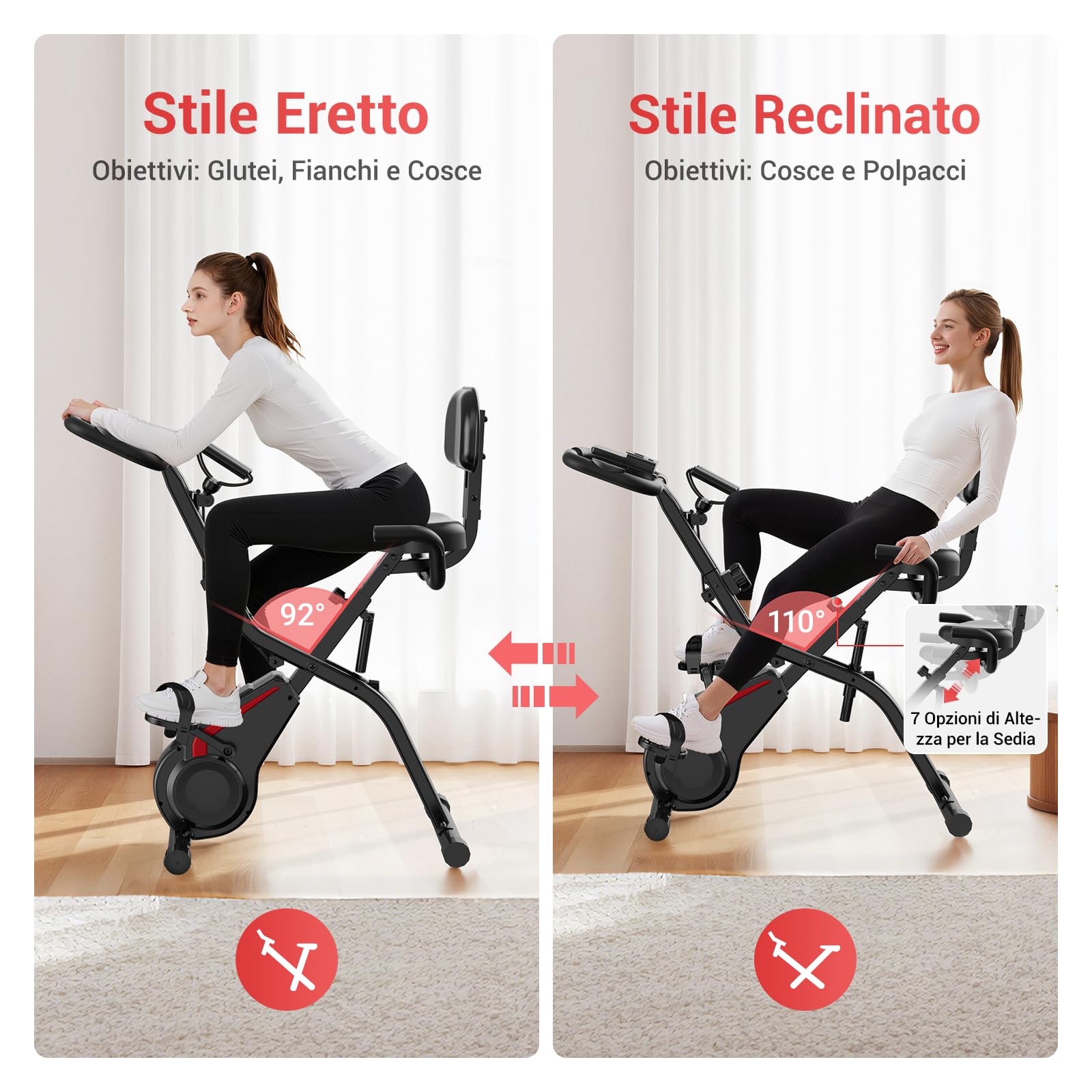 CURSOR Cyclette da Casa, Cyclette Professionale Silenziosa