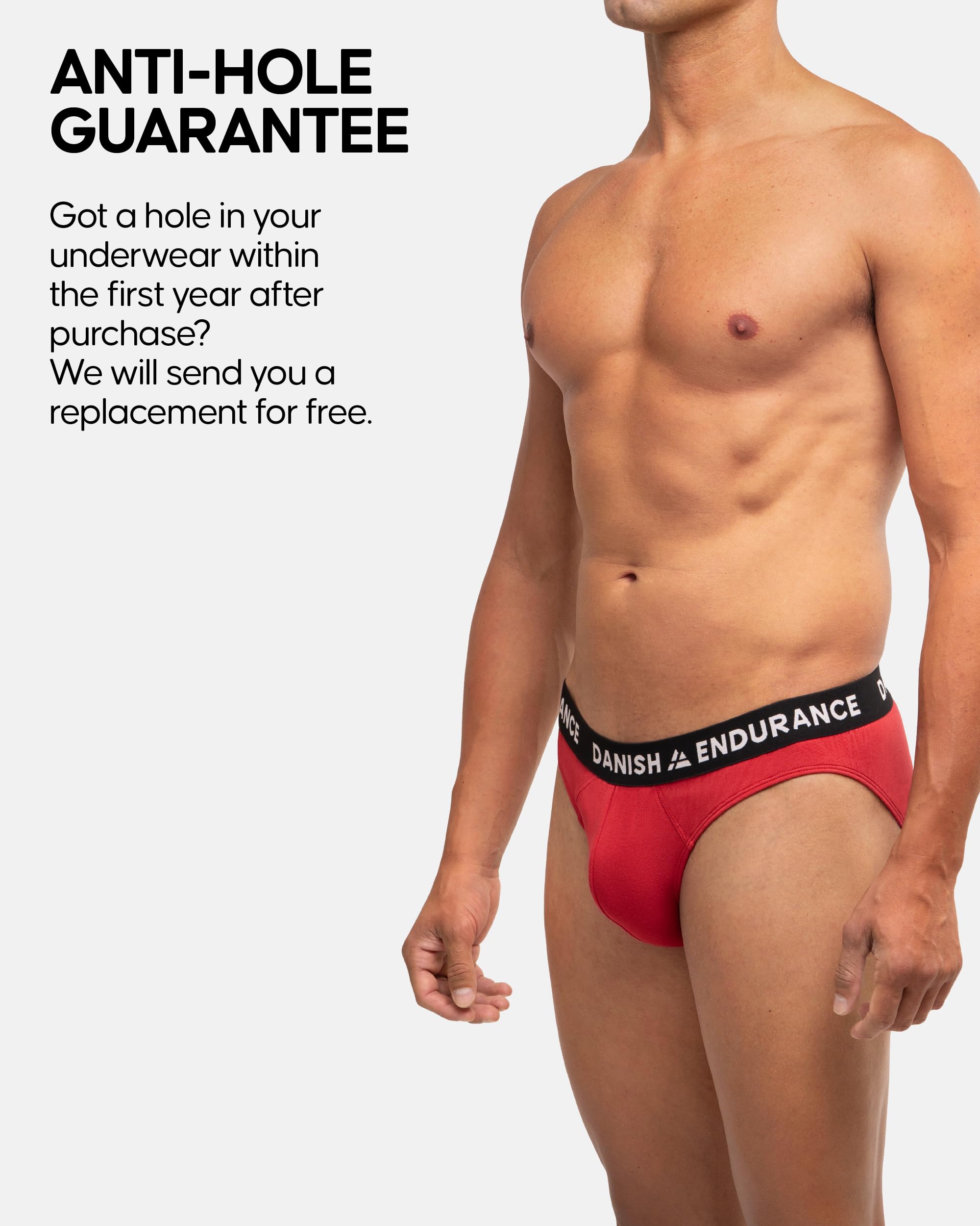 DANISH ENDURANCE Slip Uomo in bambù, Mutande Uomo Ultra Morbide e Traspiranti, Slip Comodi Senza Etichetta, 6 Paia