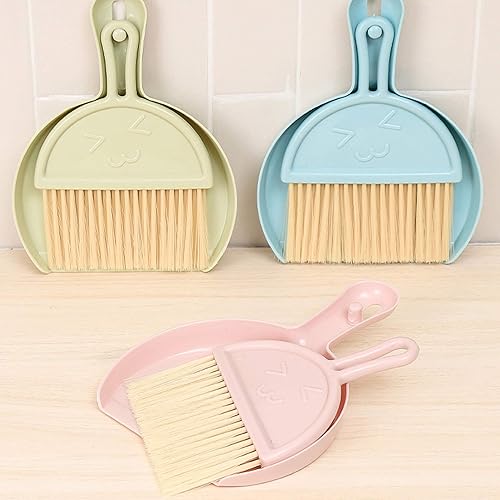 Miniatura 7 de NUOBESTY Juego de 3 mini cepillos y recogedores, cepillo de limpieza pequeño para mesa de teclado de computadora de escritorio