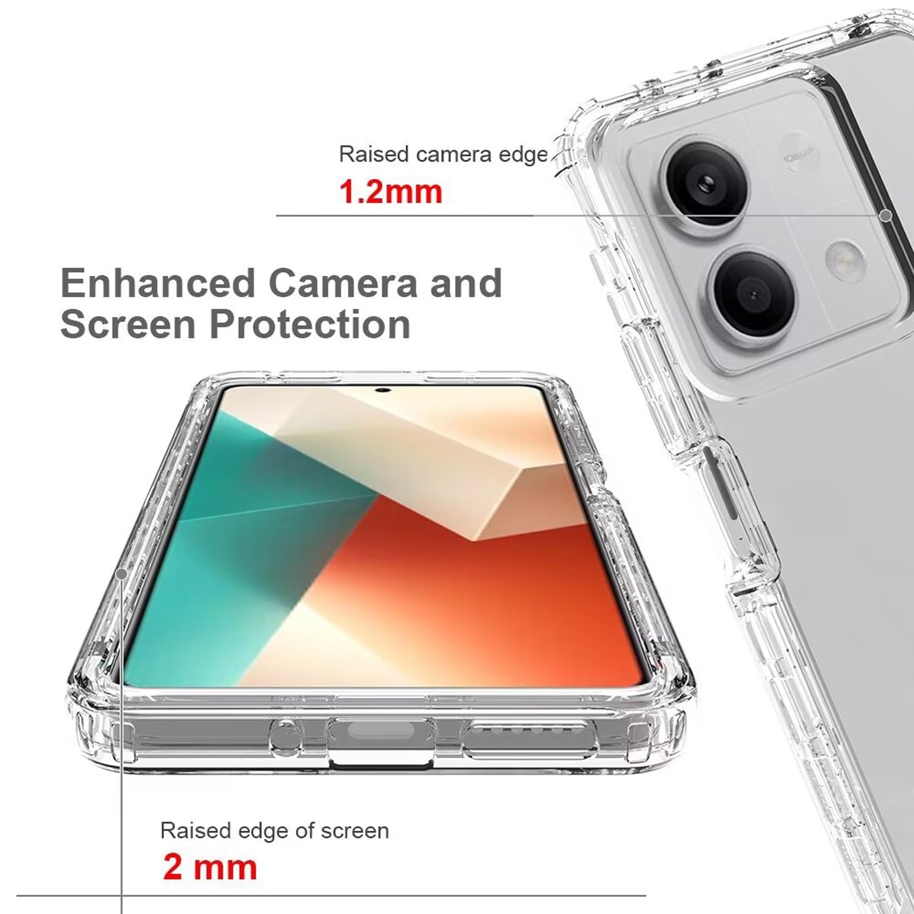 Cover 360° Per Xiaomi 13 5G – Custodia 2 In 1: TPU Morbido Anteriore + Retro Rigido PC Trasparente Con Protezione Schermo