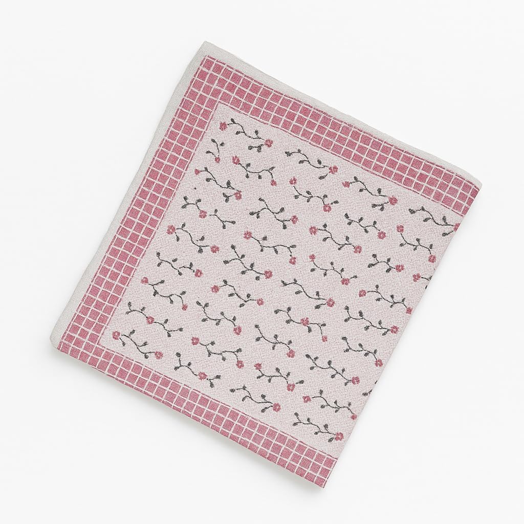 Premium Queen Size Cotton Bedsheet – Elegant Floral Print with Stylish Checkered Border | Soft & Breathable Fabric for Luxurious Comfort-picture-15