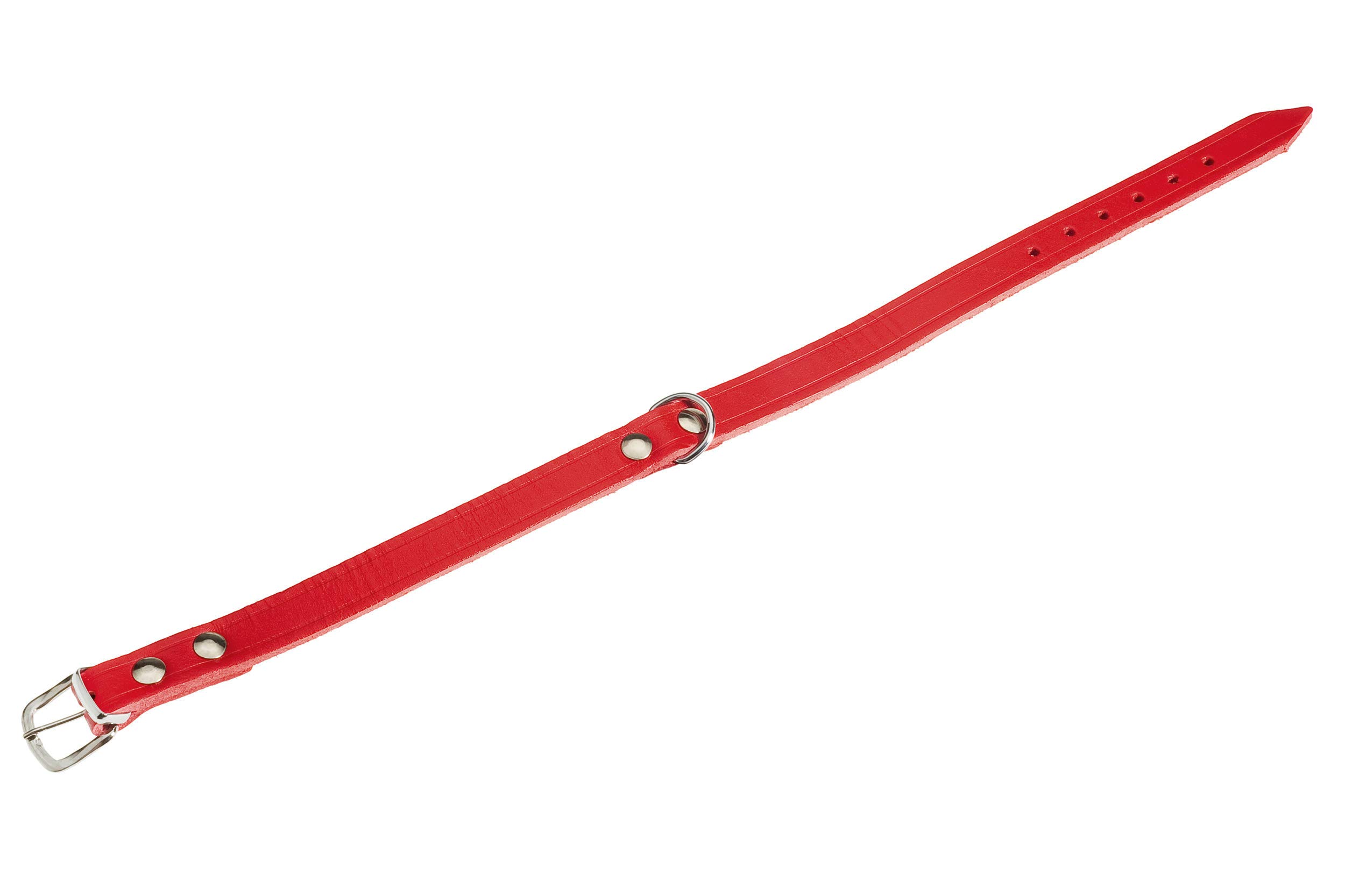 Karlie Deri Evcil Hayvan Boyun Tasması, 47 cm-18 mm, Kırmızı