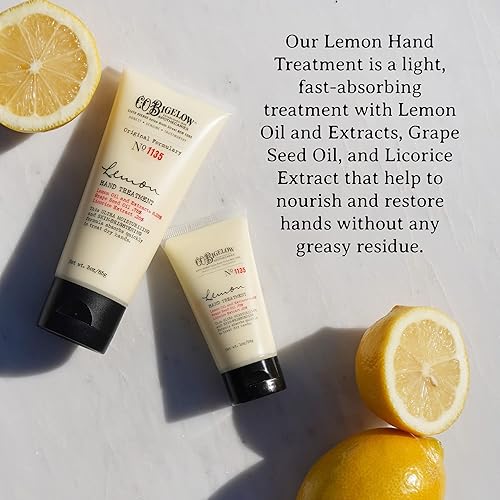 Miniatura 3 de C.O. Bigelow Apothecary Trio - Set de regalo para el cuidado del cuerpo y el baño, jabón de limón, tratamiento de manos y crema corporal, líquido