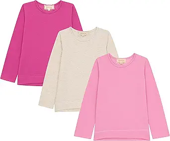 BTween girls 3 piece long sleeve crew neck fleece pullover