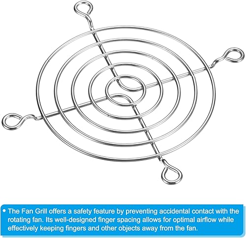 Vista 23 de PATIKIL Parrilla de dedo de ventilador de 1.575 pulgadas, paquete de 8 protectores de parrilla de acero inoxidable 304 para ventiladores de 1.57 x
