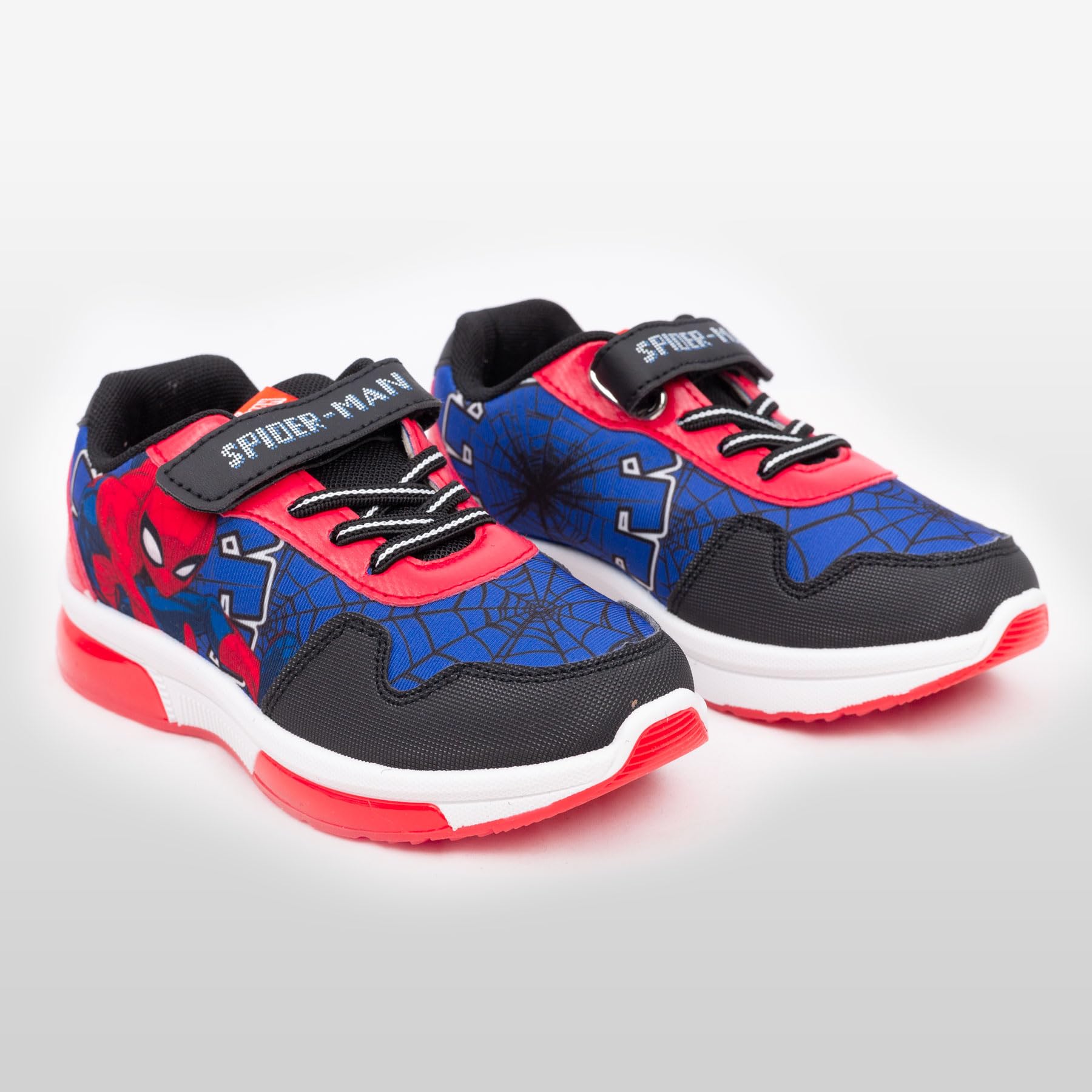 Marvel Spiderman - Bambino - Scarpe Sneakers Scarpe da Ginnastica con Luci LED - Prodotto Originale con Licenza Ufficiale [6765 Blu/Nero LED - 30]