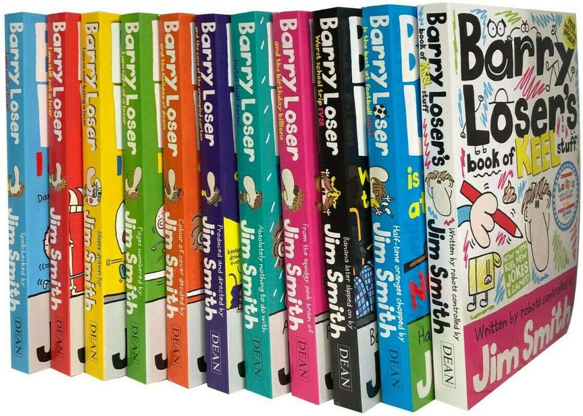 Jim Smith's Barry Loser 11 Books Collection Set ( Barry Loser is the Best at Football NOT!, I Am Not a Loser, I Am So over Being a Loser, I Am Still Not a Loser, I Am Sort of a Loser)