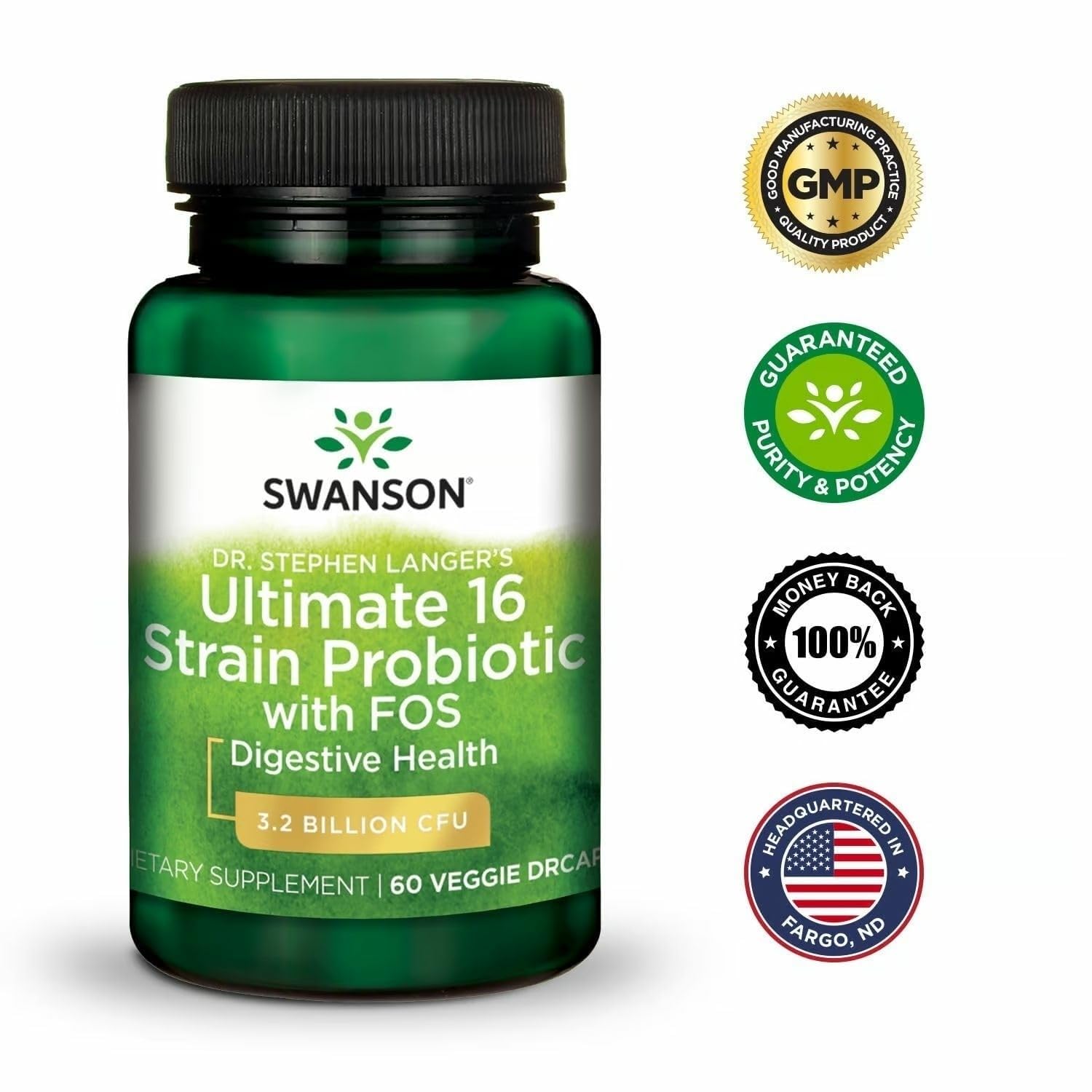 Swanson Dr. Langer's 16-Strain Probiotic with Prebiotic FOS for Gut Health — Amazon image 7