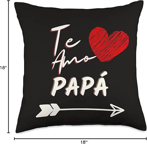 Miniatura 6 de Regalos para Papa Best Gifts Latino Dad Te Amo Almohada para Papa Día del Padre, 16x16, Multicolor