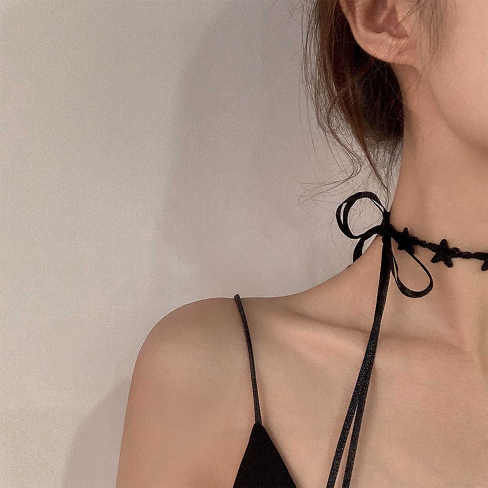 Cravatta sexy in pelle PU Ragazza carina Punk scuro Girocollo Anello cravatta Catena clavicola Collana corta moda per viaggi Party Bar – acquista a prezzi convenienti sul marketplace