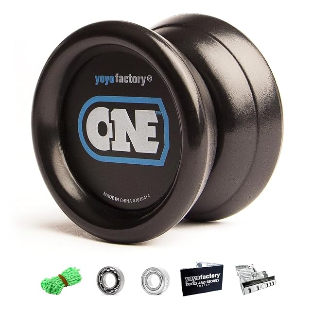 YoYo Factory One Yo-yo - Negro (De Principiante a Profesional, Cuerda e Instrucciones Incluidas)