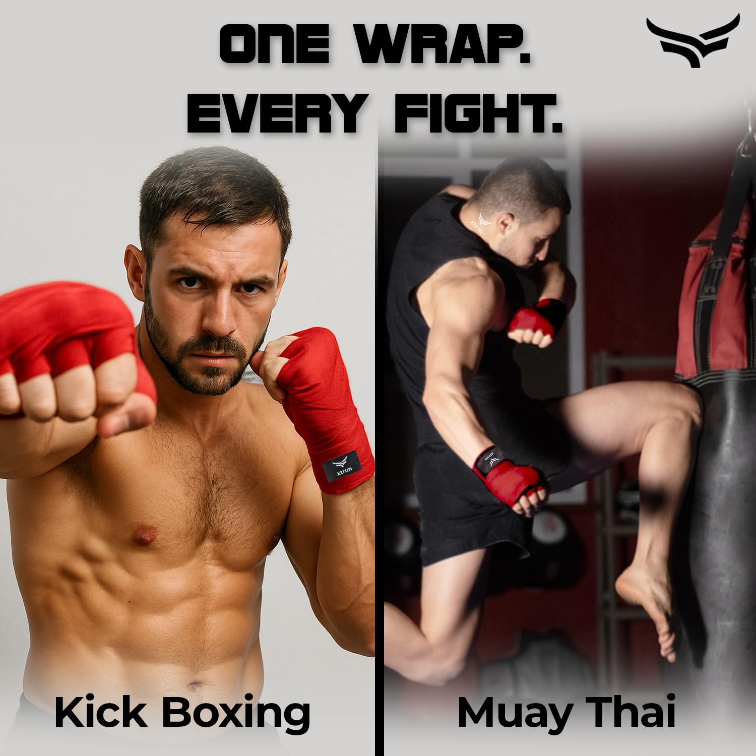 Boxing Hand Wrap, Red, 2.5 mtr 4