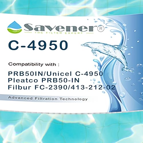 Miniatura 2 de PRB50-In - Cartucho de filtro de spa compatible con Unicel C-4950 50 pies cuadrados Guardian 413-212-02 Filbur Fc-2390 03Fil1600 40506 17-2380 1