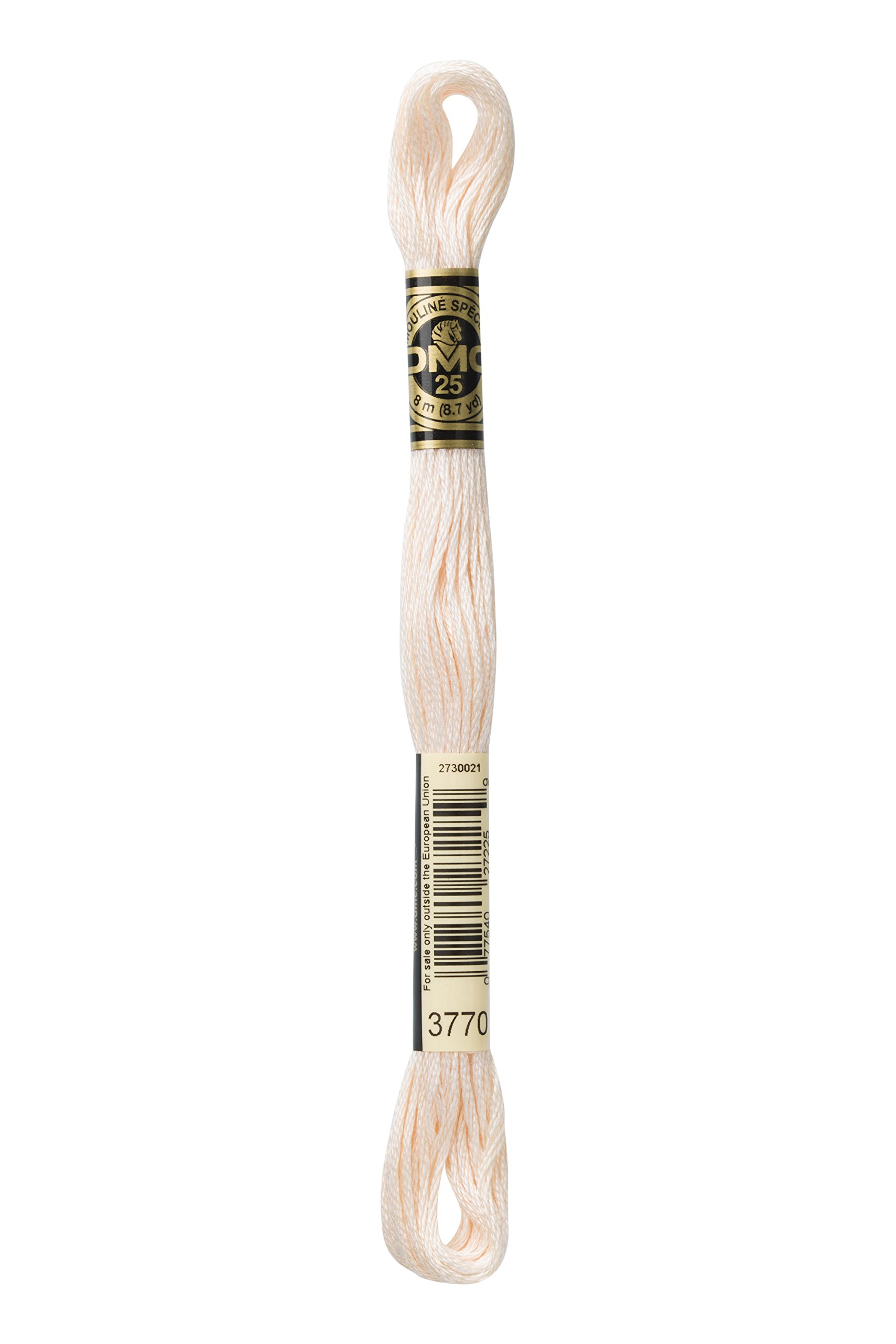 DMC 117-3770 Mouline Stranded Cotton Six Strand Embroidery Floss Thread, Light Tawny, 8.7-Yard