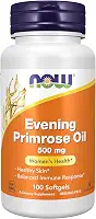 Óleo de Primrose Noite Now Foods 500 mg, Primrose, 100 softgels
