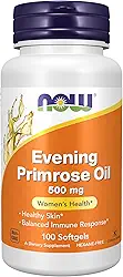 Óleo de Primrose Noite Now Foods 500 mg, Primrose, 100 softgels