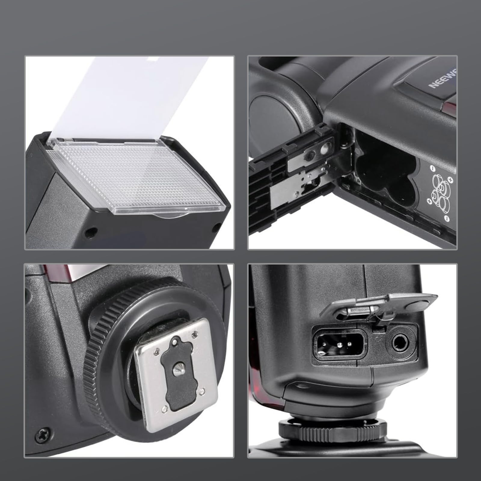 NEEWER TT560 Flash Speedlite Compatible con Canon Sony Nikon Panasonic Olympus Pentax y Otros DSLR, iluminación de Estudio, cámara Digital, con Garra Soporte para Accesorios estándar, Mini Soporte