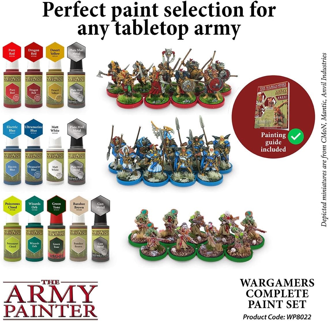Buy The Army Painter Wargamers Complete Paint Set Miniature Painting Kit With 124 Model Paints 5 Miniatures Paint Brushes And A Painting Guide Miniature Paint Set For Miniature Figures Online In Greece B01n2hbop1